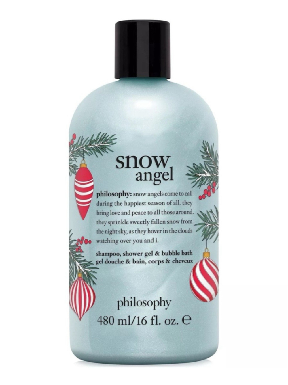 New Philosophy Snow Angel Shampoo Shower Gel Bubble Bath 16 oz 480 ml